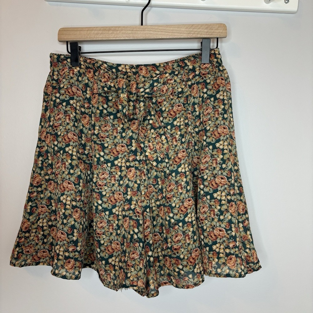 Vintage Express Compagnie Internationale 90s Large Culottes Skort Floral Cottage